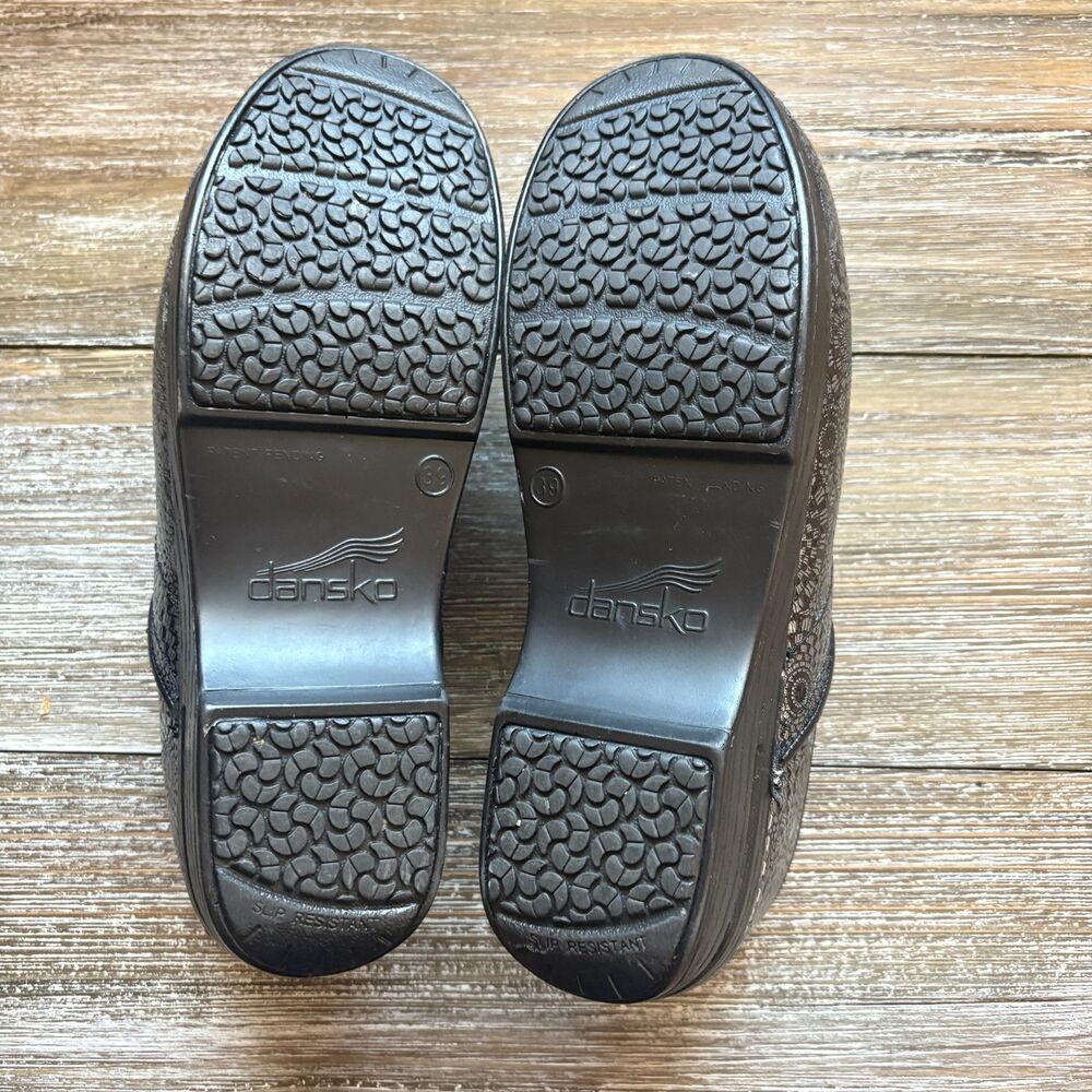 Dansko Women's XP Professional Clog Size 39 Black Gray Medallion Print Comfort - Picture 6 of 6